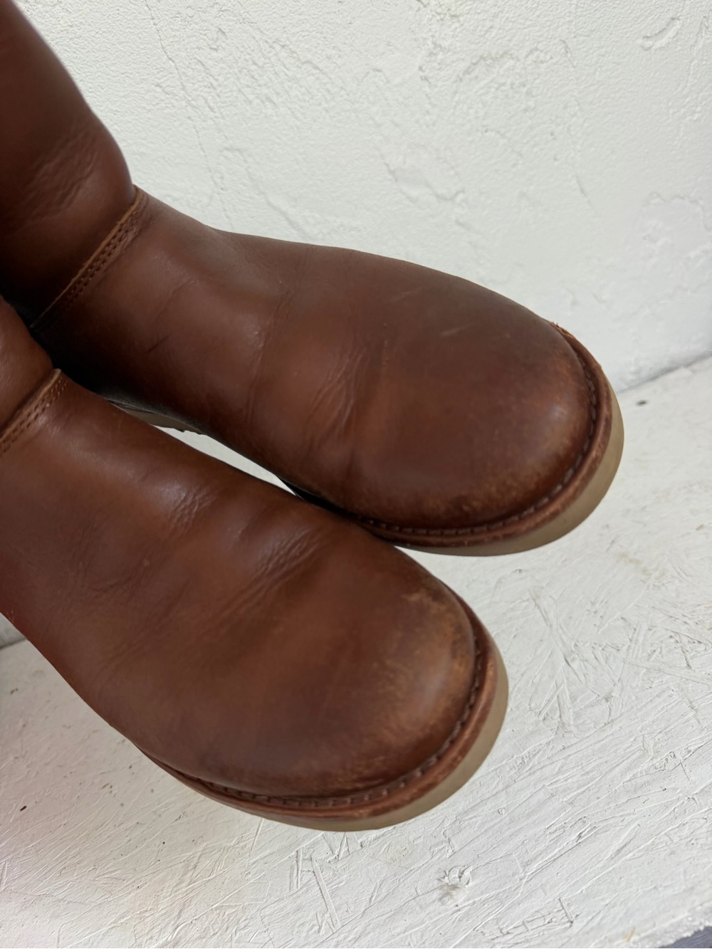 UGG Abree II Brown Side Zip Sherpa Lined Sheep Calf Height Boots 1016587 Size 7 - Picture 6 of 9
